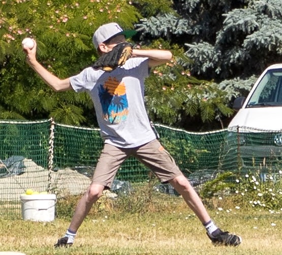 Player throwing ball